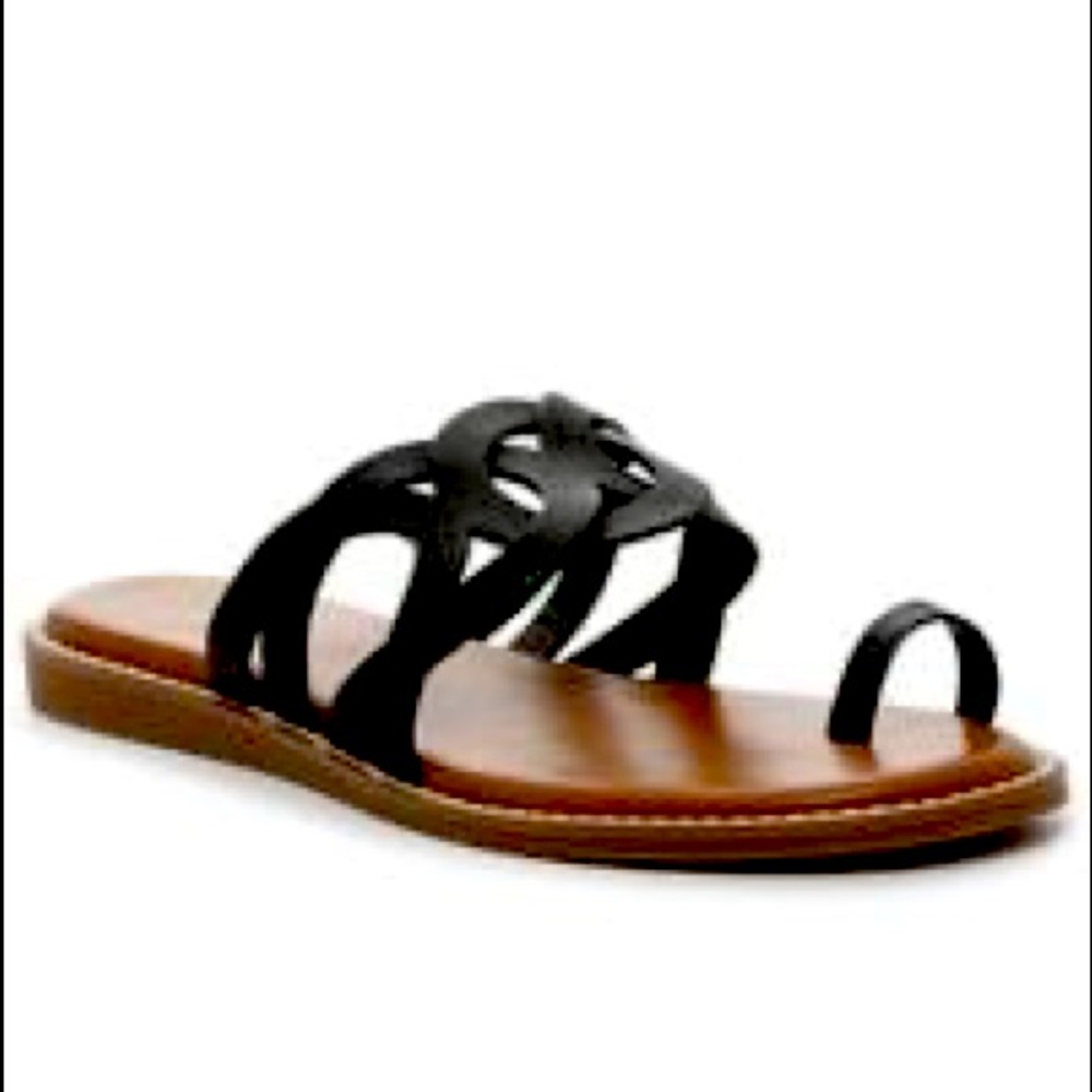 Brand new in box Crown Vintage flat sandals in black
